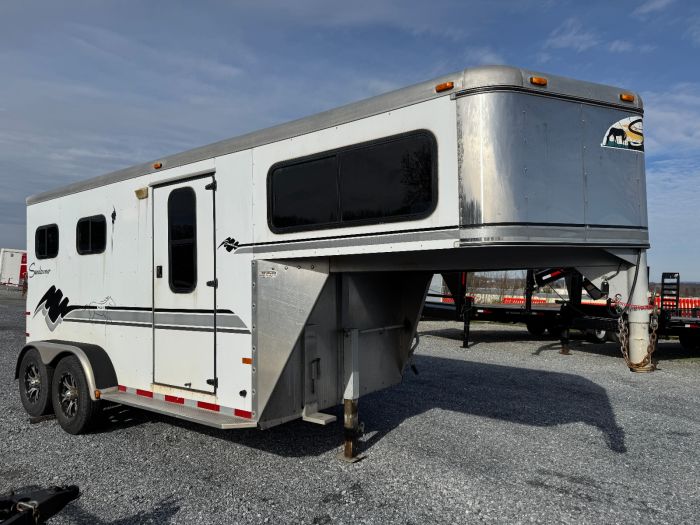 1998 Sundowner 2 horse slant load gooseneck trailer